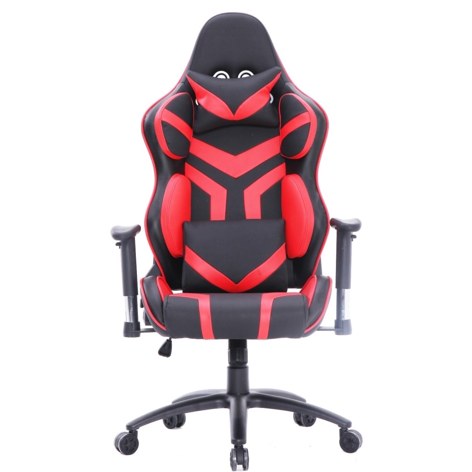 PRO X Series 0077 Gaming Chair - Ergonomic Racing Style with Adjustable Lumbar Support (Black & Red) - Perfect for PC, Console & Office Gaming Setup