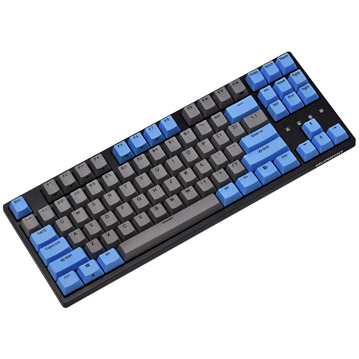 Durgod Taurus K320 TKL 87-Key Wired Mechanical Gaming Keyboard - Cherry MX Speed Silver Switches - Double Shot PBT Keycaps - NKRO - USB Type C - Compact Black Keyboard for PC Gaming, Office Work & Typing