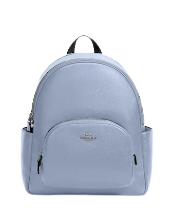 Coach Court Backpack for Women - Stylish Leather Laptop Backpack with Adjustable Straps - Perfect for Work, Travel & College (Black)