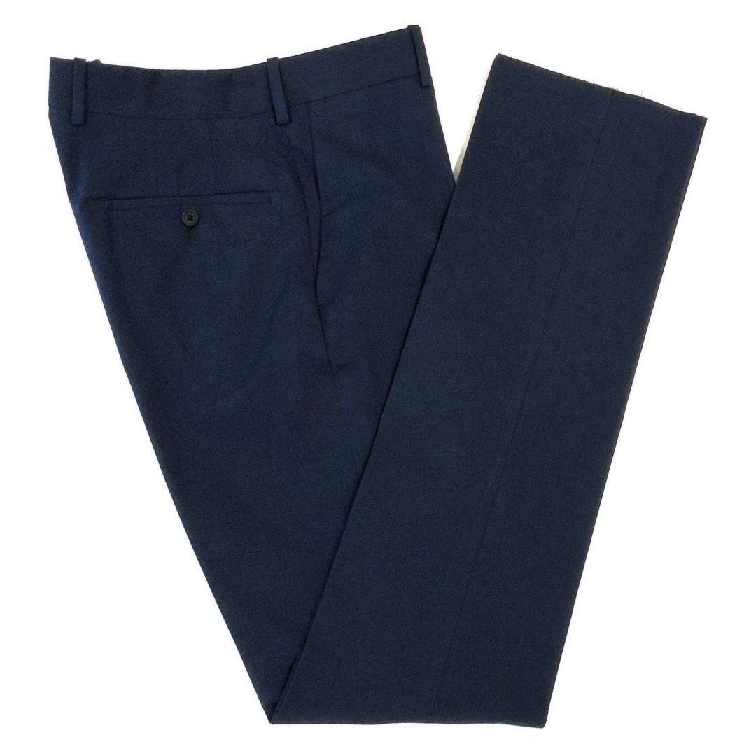 **Navy Blue Stretch Cotton Pants for Women - Comfortable & Stylish Casual Work Trousers for Office, Travel & Everyday Wear**