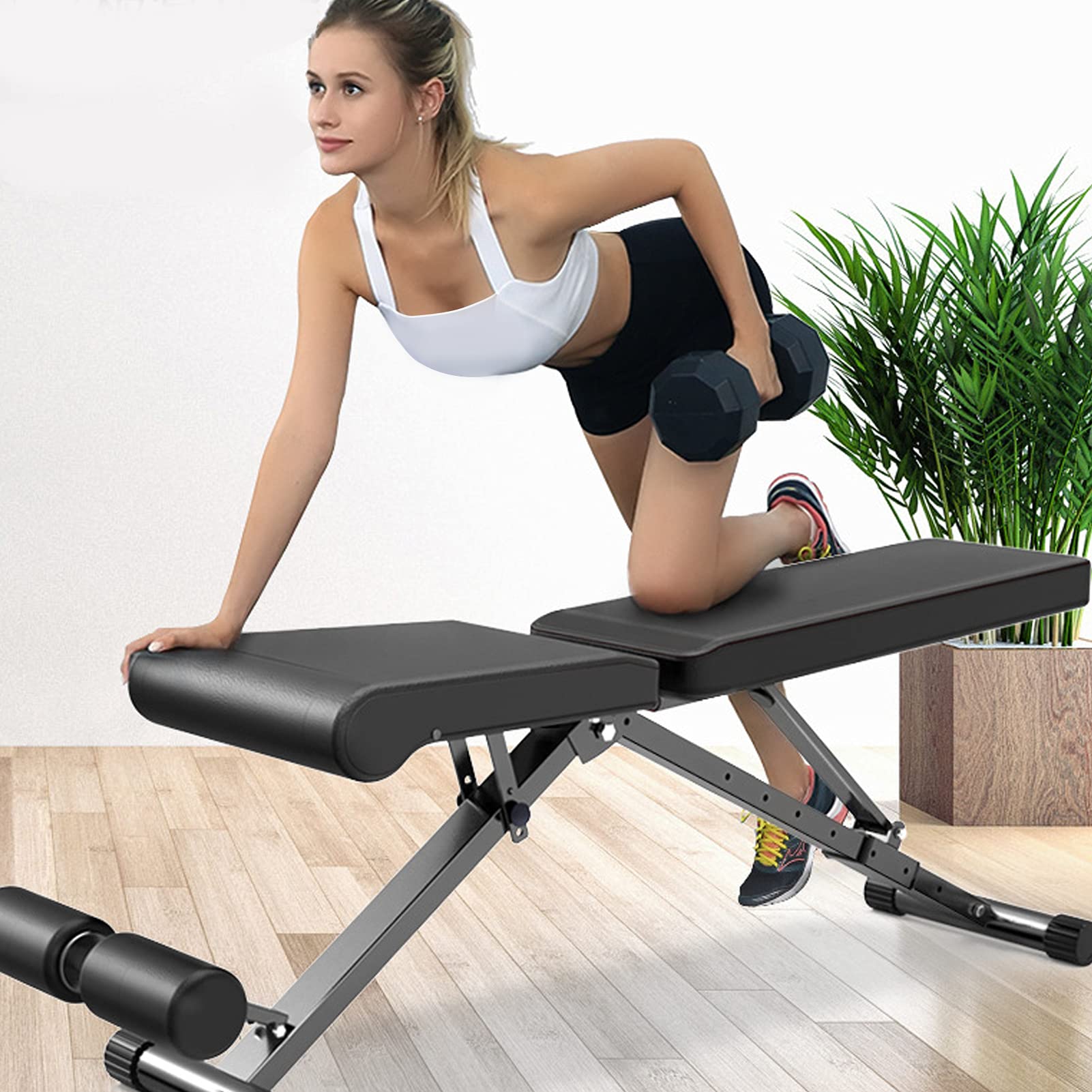 Multifunctional Foldable Weight Bench for Home Gym - Adjustable Dumbbell Workout Stool for Full Body Training | Perfect for Strength Exercises & Small Spaces