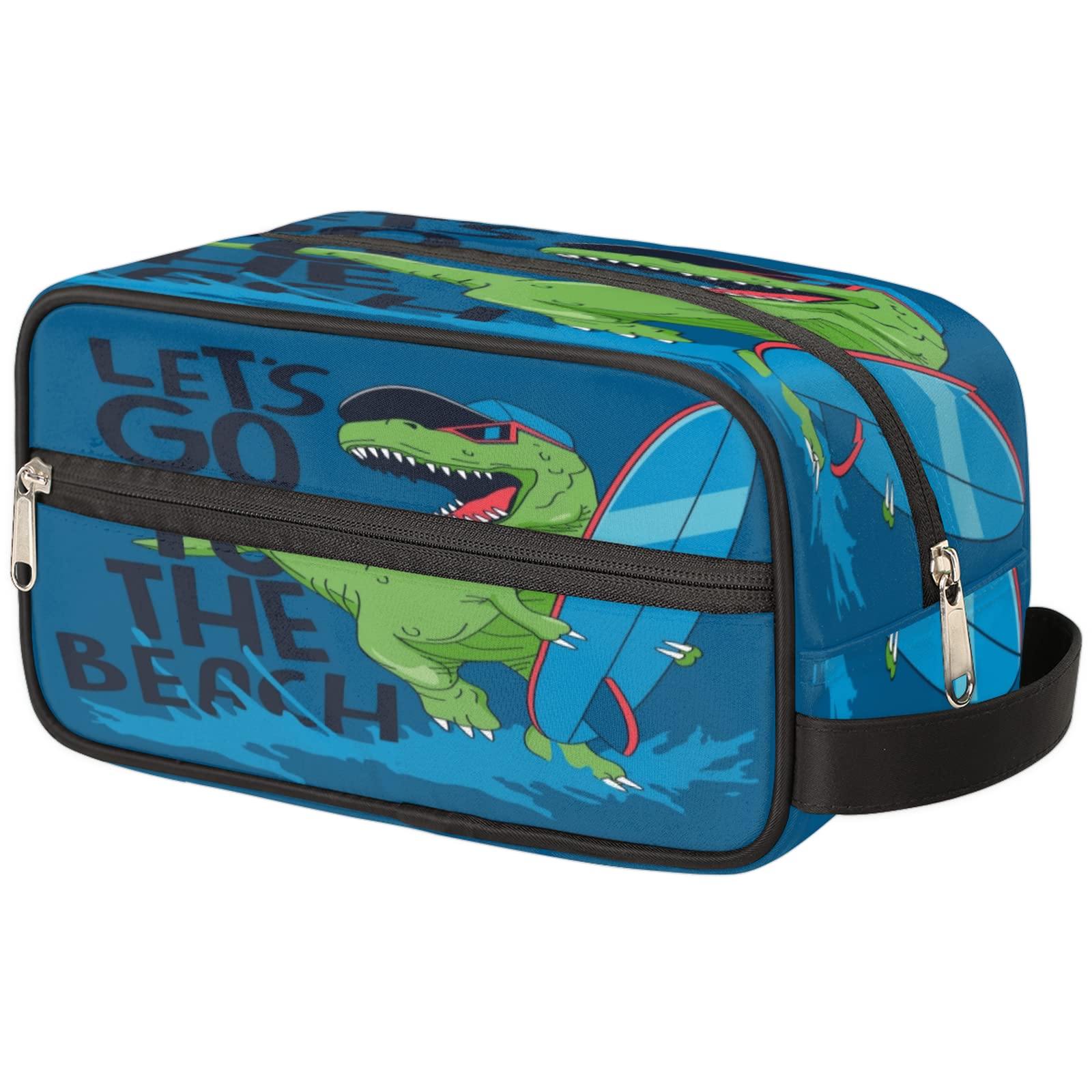 **Waterproof Travel Toiletry Bag for Women & Men - Large Capacity Cosmetic Organizer, Makeup & Shaving Dopp Kit - Lightweight Dinosaur Design for Toiletries & Accessories - Perfect for Vacations, Camping & Business Trips**