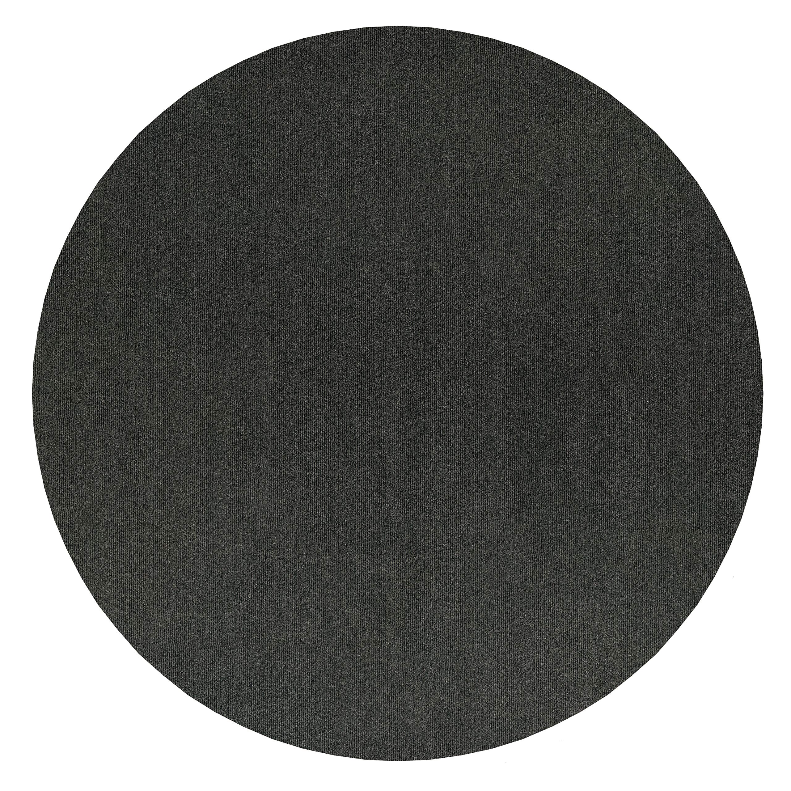 Premium Indoor/Outdoor Area Rug - 12' Round Black Ice - 100% Recycled PET Fiber from Purified Bottles - Durable & Eco-Friendly for Patio, Deck, or Living Room Decor