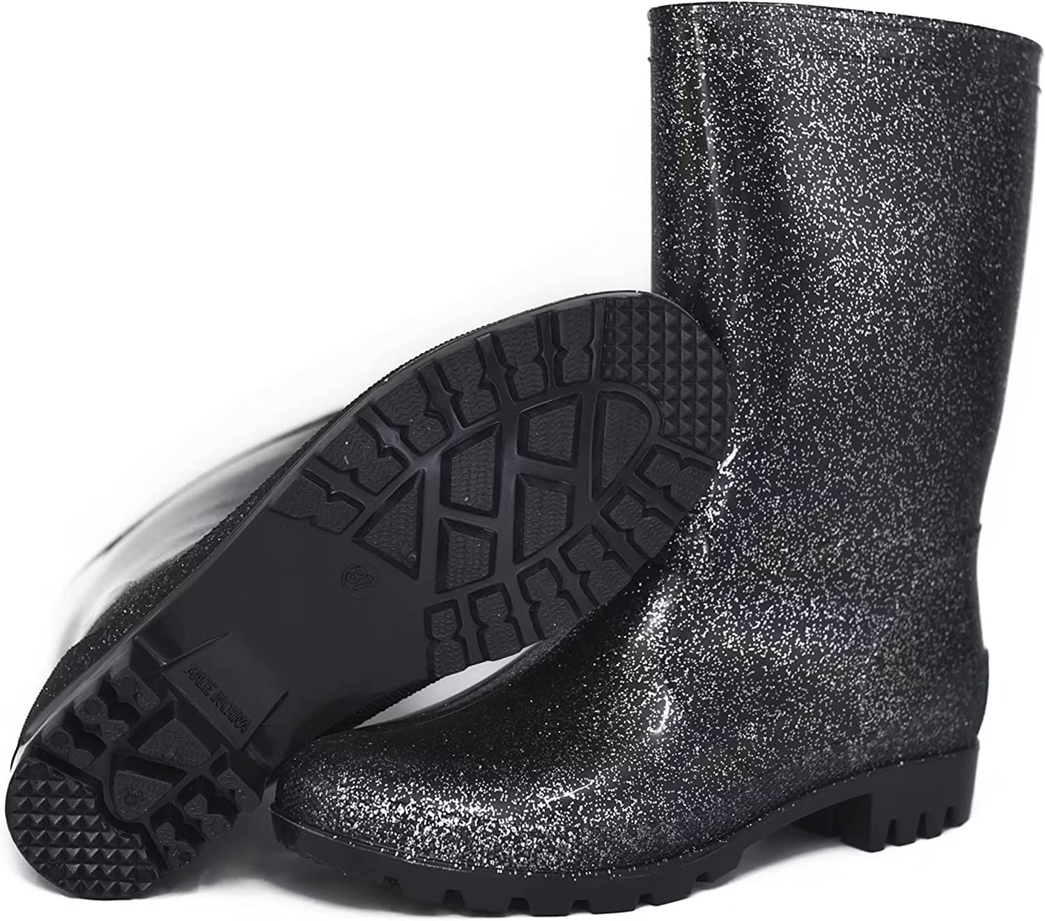 DaeRainy Women's Waterproof Mid-Calf Rain Boots - Non-Slip Garden, Fishing, Farm & Outdoor Work Boots for Women - Perfect for Rainy Days, Yard Work & Outdoor Adventures