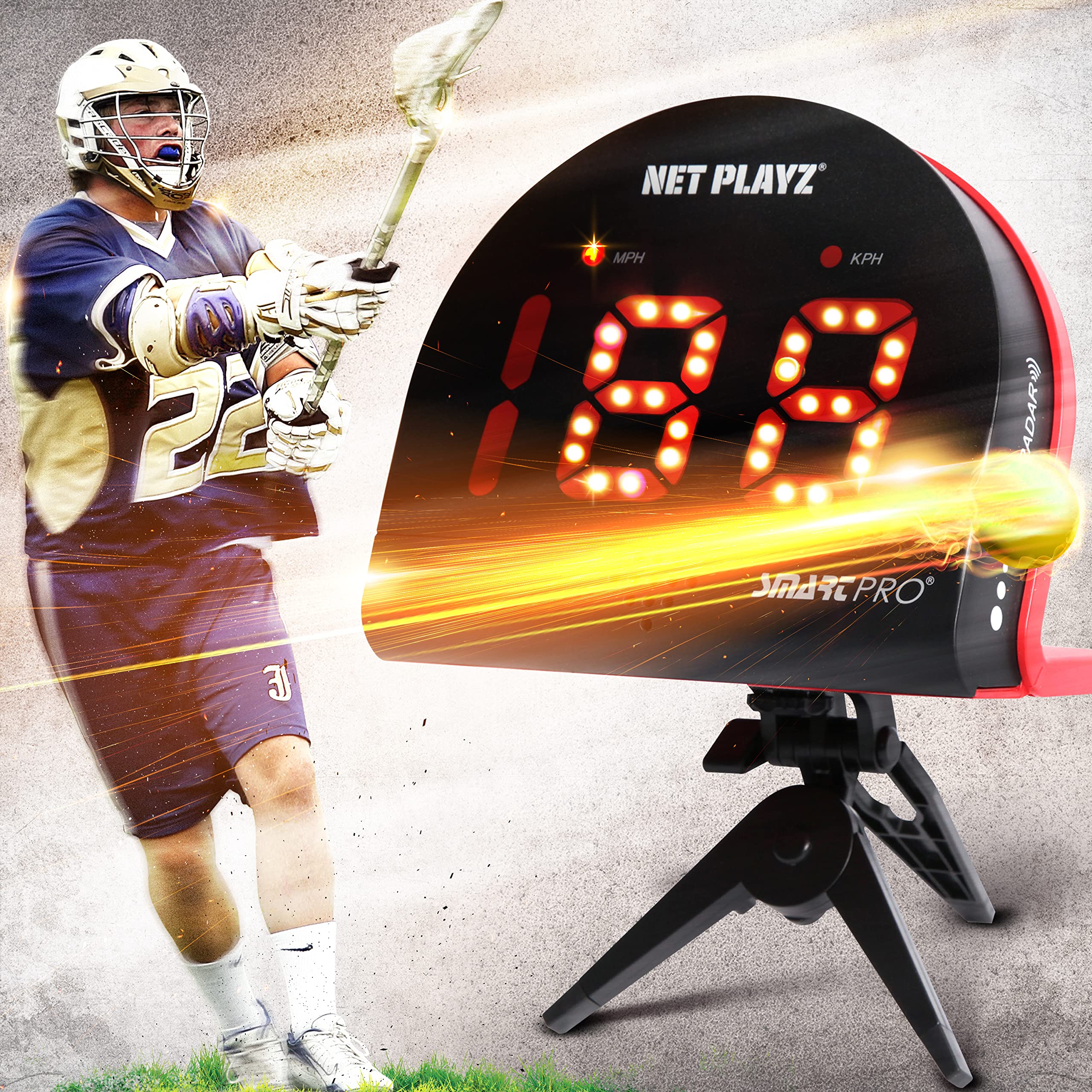 Lacrosse Radar Guns - Wireless Shot Speed Detector & Training Equipment for Lacrosse Players | High-Tech Sports Gadgets for Speed Measurement & Performance Tracking | Perfect for Lacrosse Practice, Games & Coaching Sessions