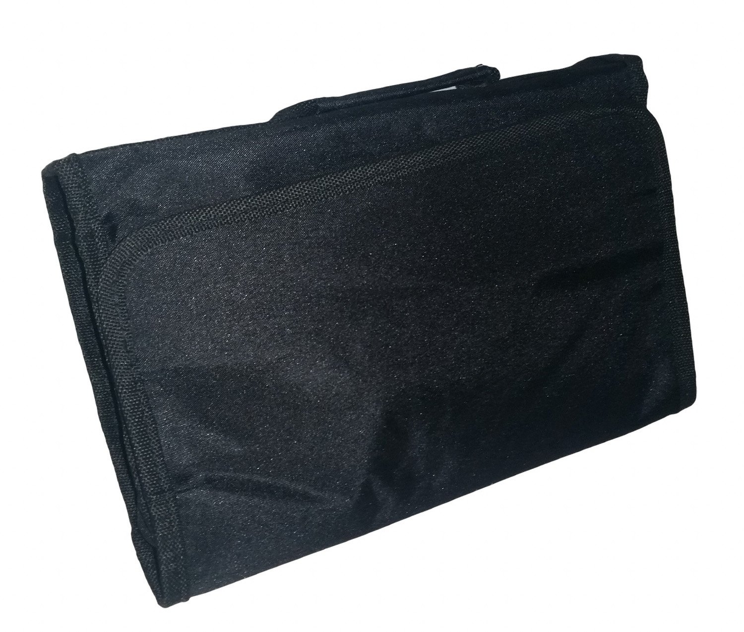 Roll Up Hanging Toiletry Bag for Travel - Waterproof Cosmetic Organizer with Custom Embroidery Option (Black) | Perfect for Bathroom Storage, Camping & Airplane Carry On