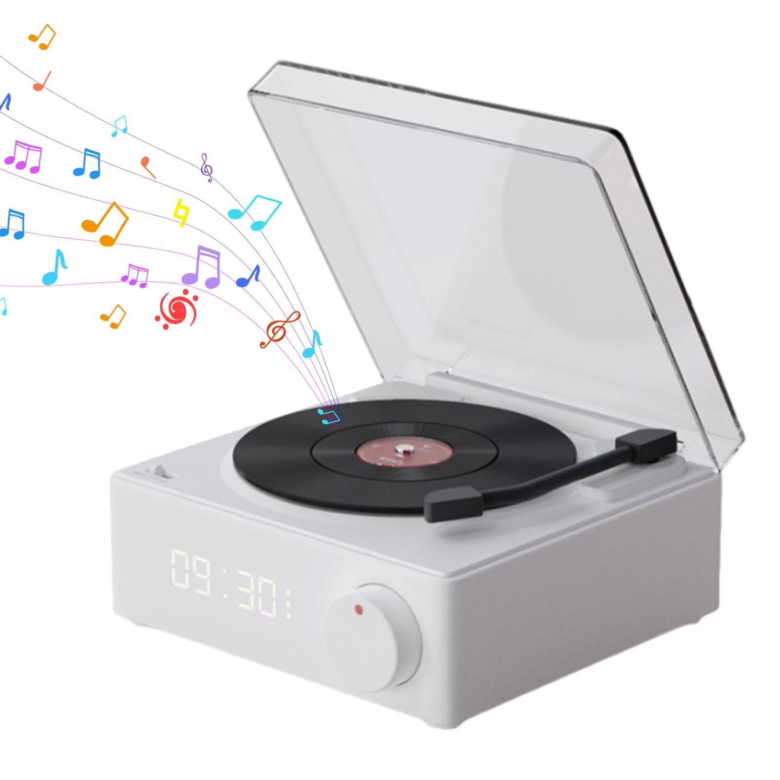 Wireless Turntable with Smart Speakers, Portable Record Player for Outdoor Activities, Yard Parties, and Travel