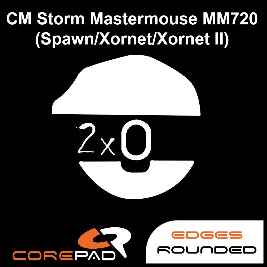 Corepad Skatez Mouse Feet for Cooler Master MM720 (Spawn/Xornet Refresh) - Ultra Smooth Gliding Feet for Gaming Mice - Perfect for FPS, MOBA & Esports Gaming