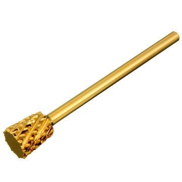 1Pcs Gold Aluminum Electric Carbide Grinding Head - Professional Manicure Nail Drill File Bit for Salon & Home Nail Care | Perfect for Acrylic, Gel, Natural Nails & Pedicures