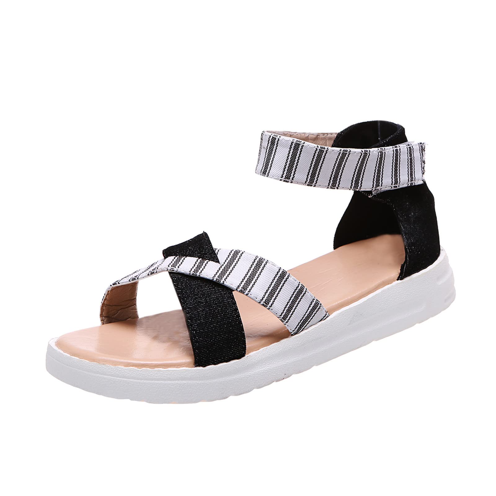 Women's Fashion Leopard Print Flat Sandals - Casual Strap Suede Summer Shoes for Ladies | Perfect for Beach, Vacation & Everyday Wear