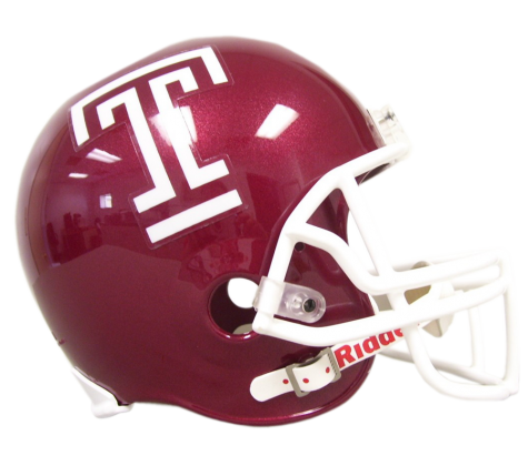 Authentic NFL Temple Riddell Speed Mini Helmet - Collectible Football Memorabilia for Display, Gifts & Fan Cave Decor - Perfect for Sports Enthusiasts and Super Bowl Parties