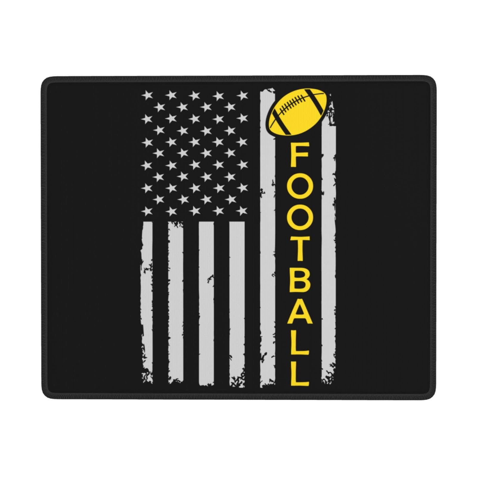 SIYTUAU USA Flag American Football Mouse Pad - Waterproof Non-Slip Rubber Gaming Mousepad (7x9 inches) for Laptop, Office & PC - Perfect for Sports Fans, Gamers & Workstations