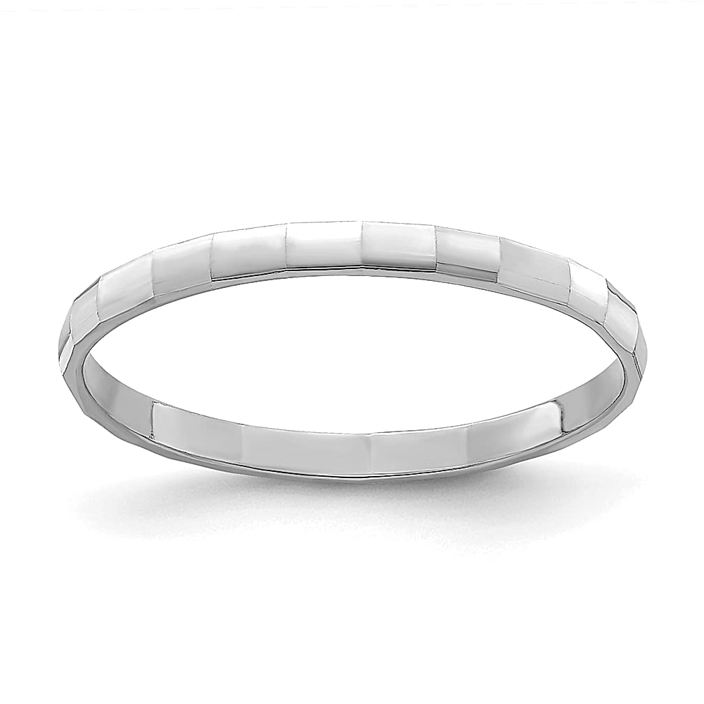 14K White Gold Bamboo Band Toe Ring for Women - Elegant Fine Jewelry Gift for Her, Perfect for Beach Weddings, Summer Parties & Boho Fashion