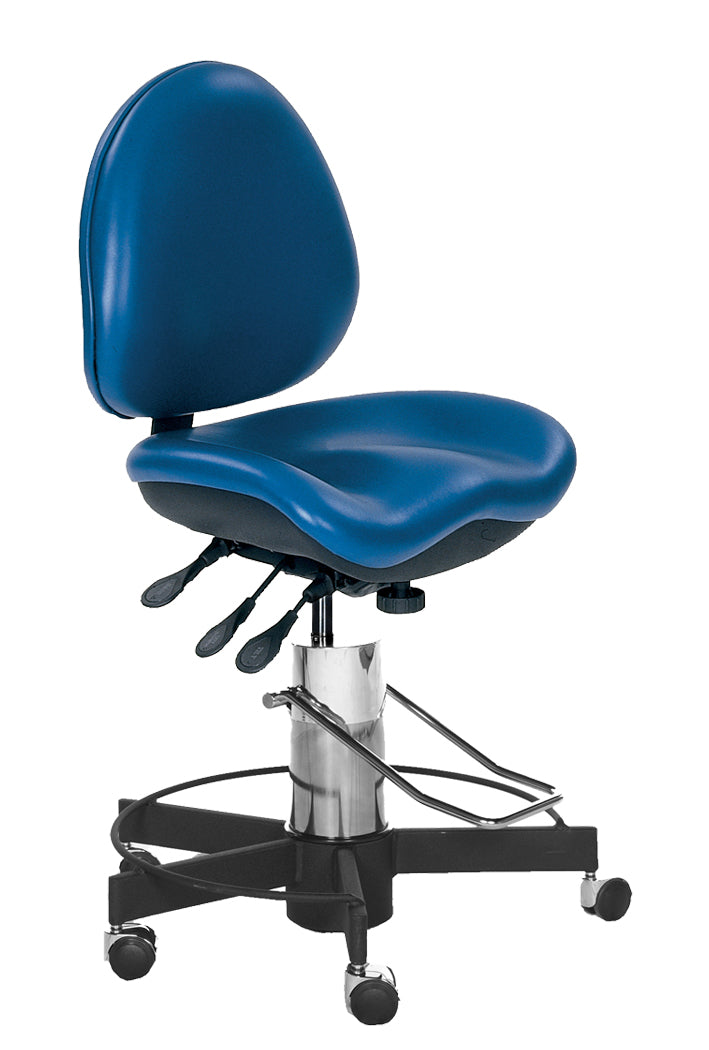 Bodybilt Clean Room & ESD Stool J707 B6 - Anti-Static Ergonomic Chair for Electronics Assembly, Laboratory & Cleanroom Environments