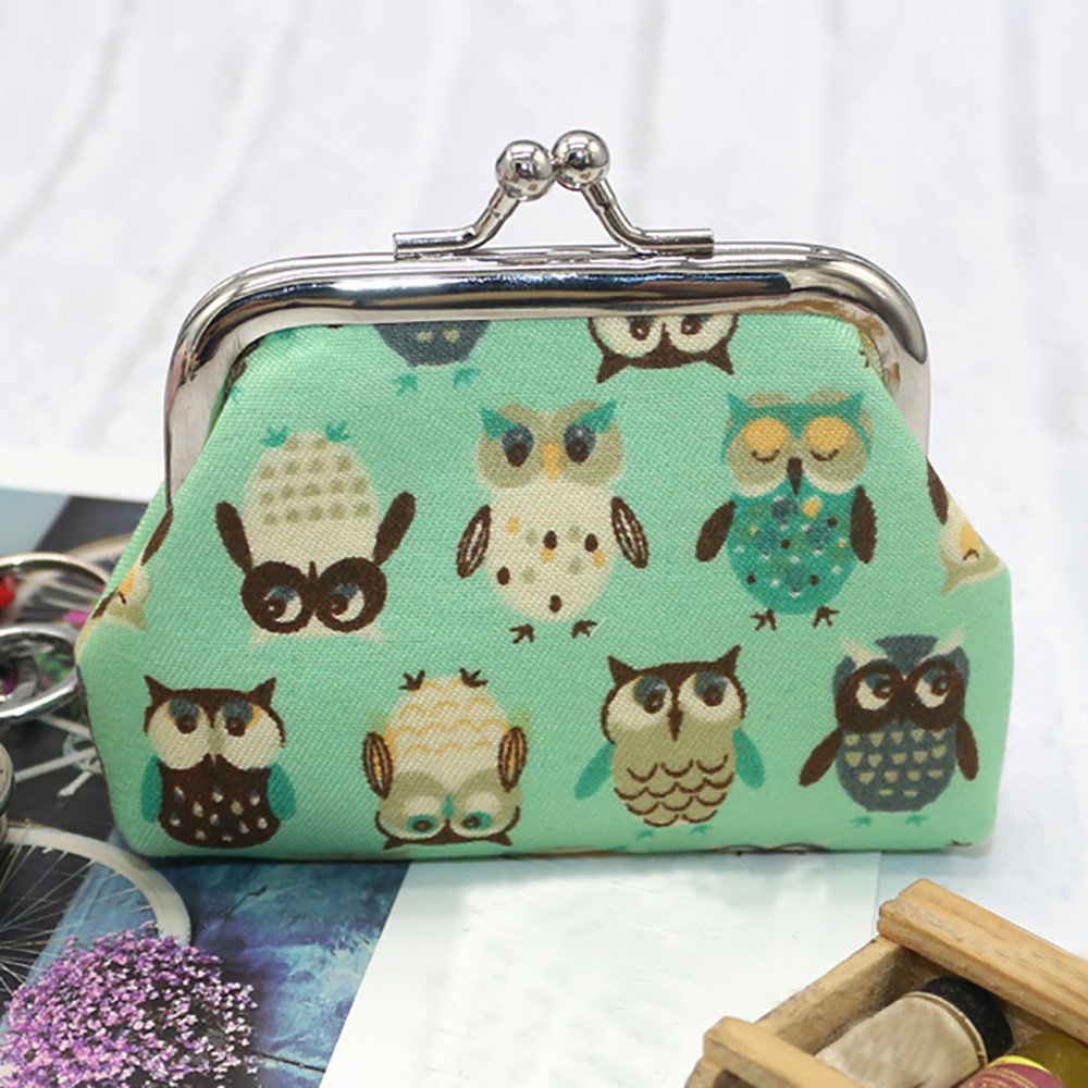 Owl Coin Purse Wallet for Women - Small Clutch Card Holder with Change Pocket & Calendar - Perfect for Parties, Travel, and Everyday Use