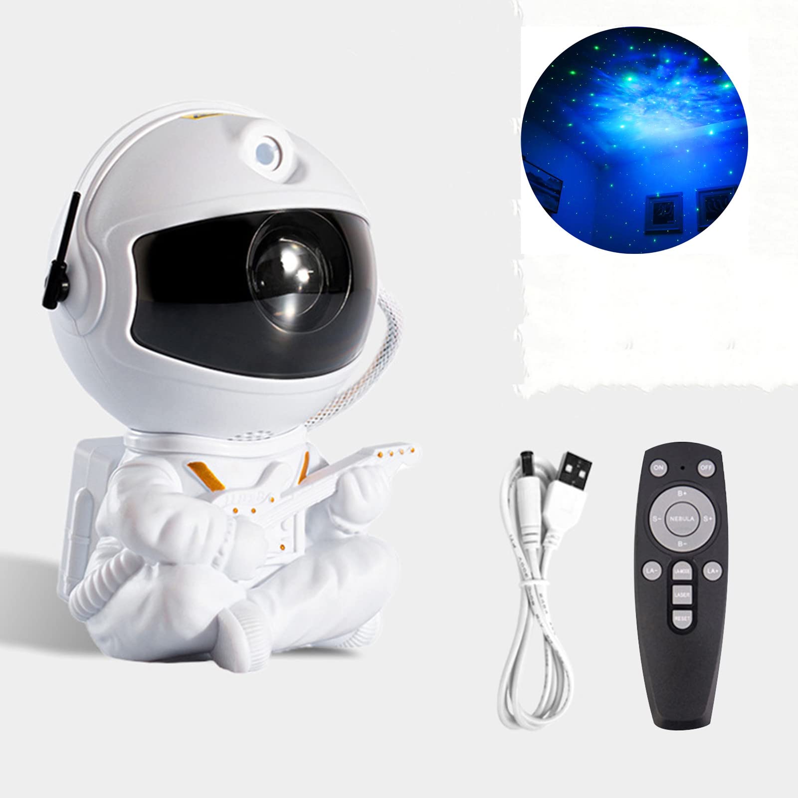 YTCYKJ Star Projector Galaxy Night Light - Astronaut LED Projector for Bedroom with Remote Control, Starry Nebula Ceiling Lamp for Kids & Adults - Perfect for Gaming Room Decor, Nursery, Home Theater & Relaxation (Black)