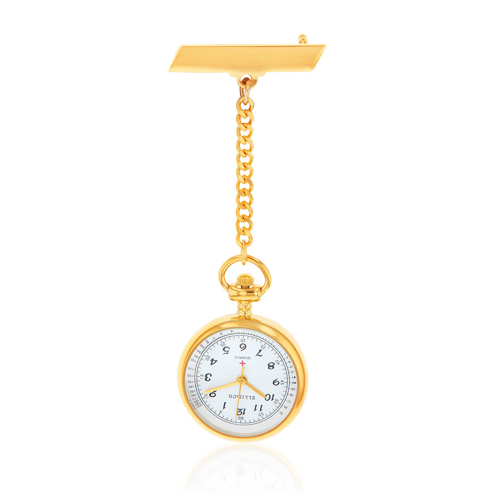 Ellis & Co Nurses Fob Watch - Classic Stainless Steel Pocket Watch with Clip for Medical Professionals - Perfect for Nurses, Doctors & Healthcare Workers in Hospitals & Clinics