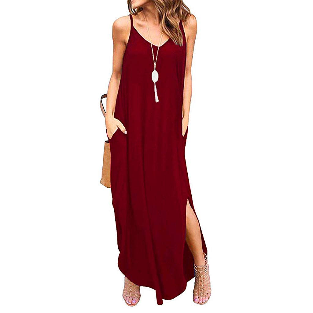 Plus Size Maxi Dresses for Women - Floral Print Casual Summer Long Dress with Pockets & Short Sleeve | Beach Vacation, Garden Party & Everyday Wear