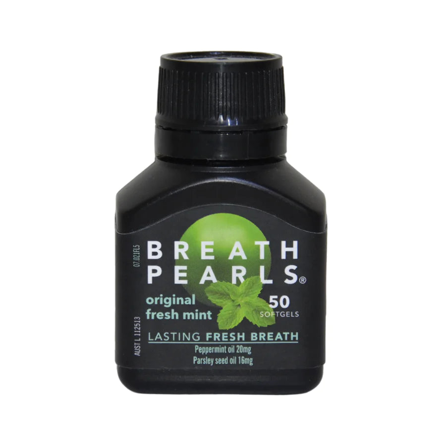 Breath Pearls Original - Natural Breath Freshener for Fresh & Minty Breath - Perfect for Travel, Work & Social Situations