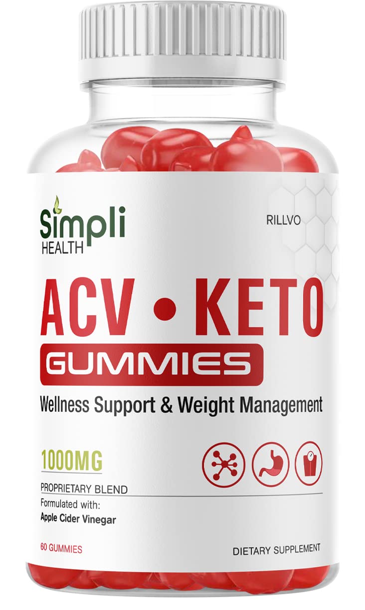Simpli ACV Keto Gummies - Apple Cider Vinegar & Ketogenic Supplement for Weight Loss, 60 Count | Supports Energy, Metabolism & Appetite Control | Perfect for Keto Diet & Low Carb Lifestyle