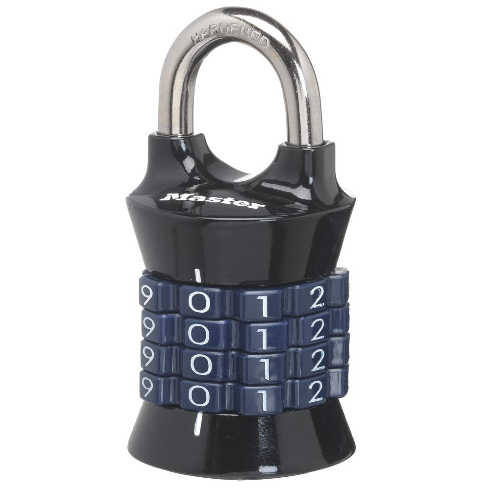 Master Lock 1535D Combination Padlock - Set Your Own Code, 1 Pack (Colors Vary) - Secure Lockers, Gym Bags, School Lockers & Storage Units