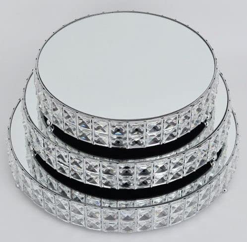 3-Piece Crystal Beaded Chandelier Cake Stand Set (12