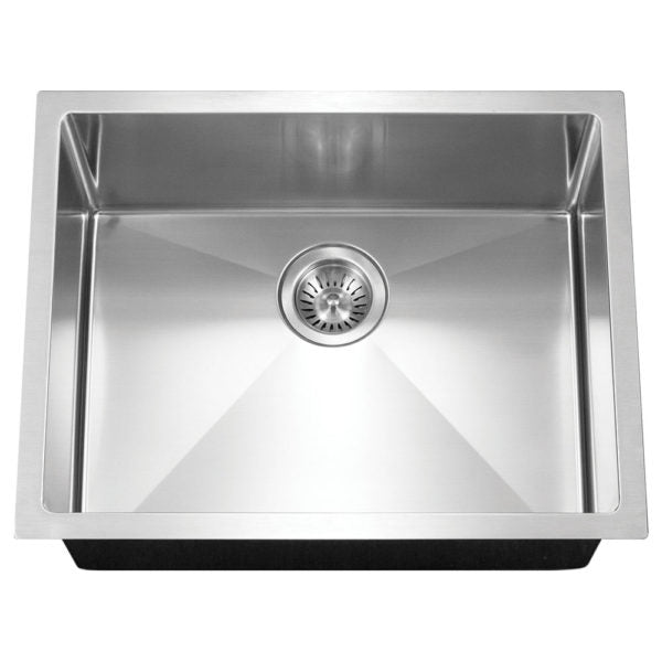 Hamat AXI 2318S 10mm Radius Undermount Single Bowl Stainless Steel Kitchen Sink - Perfect for Modern Home & Restaurant Use
