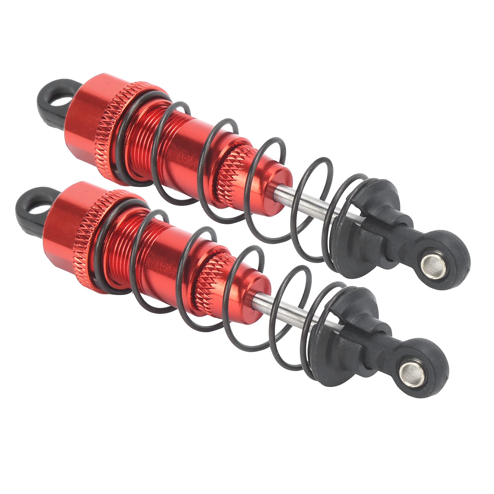 High-Performance Aluminum Alloy Spring Damper Shock Absorbers for 2WD RC Cars - Precision Crafted, Easy Installation, Durable Suspension Upgrade (Red) - Perfect for Off-Road Racing, Crawling & RC Car Performance Tuning