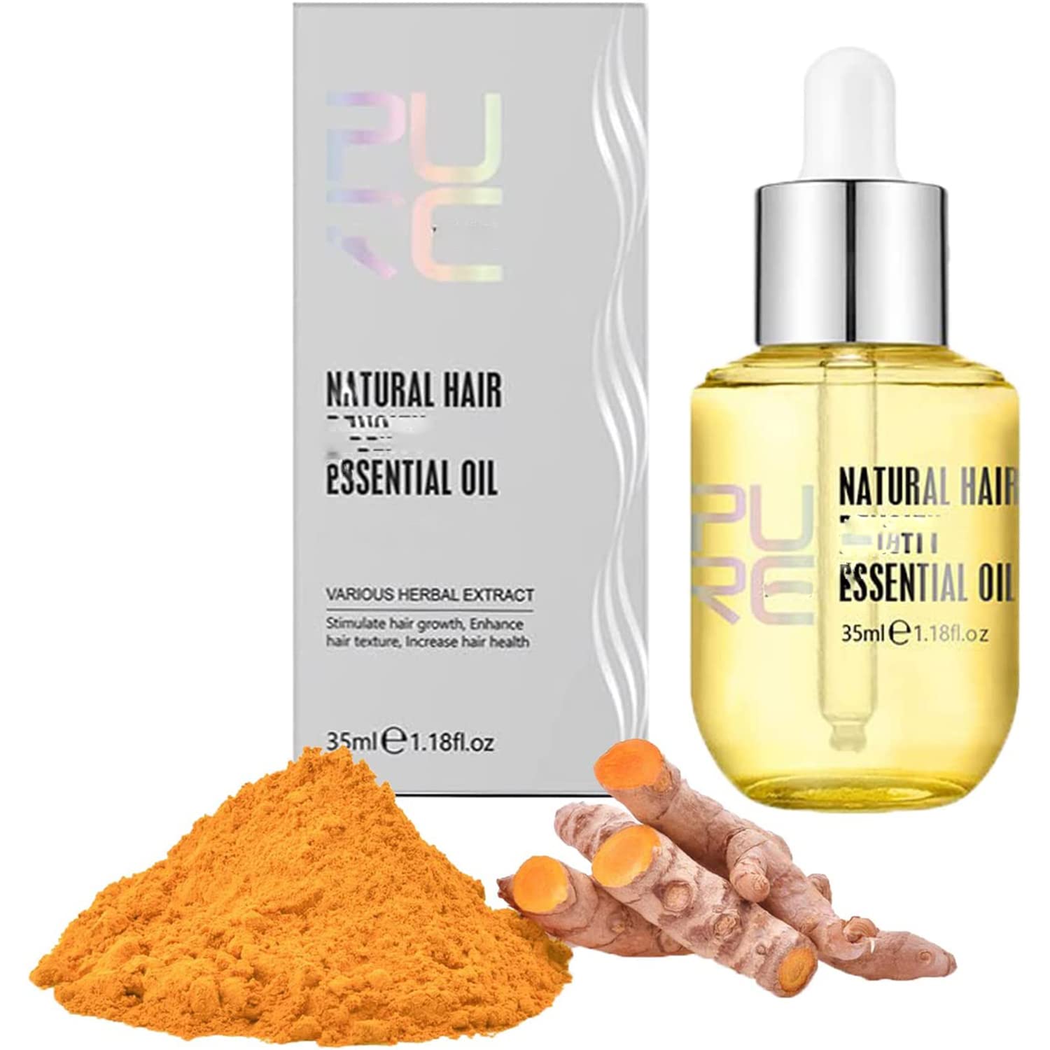 Natural Hair Growth Essential Oil for Men & Women - Strengthen & Improve Hair Health - Savvy High Hair Growth Treatment (1pc) - Perfect for Daily Scalp Massage & Hair Care Routine
