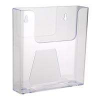 A6 Brochure Holder Wall Mount - Clear Plastic Portrait Display for Menus, Flyers & Posters - Perfect for Restaurants, Offices & Retail Stores