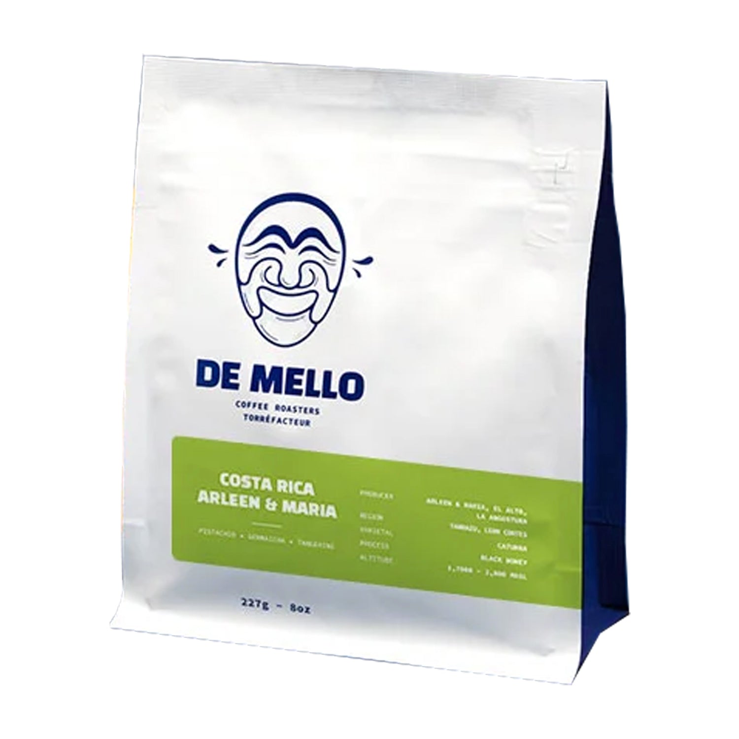 Premium De Mello Costa Rica Arleen & Maria Whole Bean Coffee - 8oz (227g) for Rich Flavor & Aroma | Perfect for Home Brewing, Office Use & Gifts