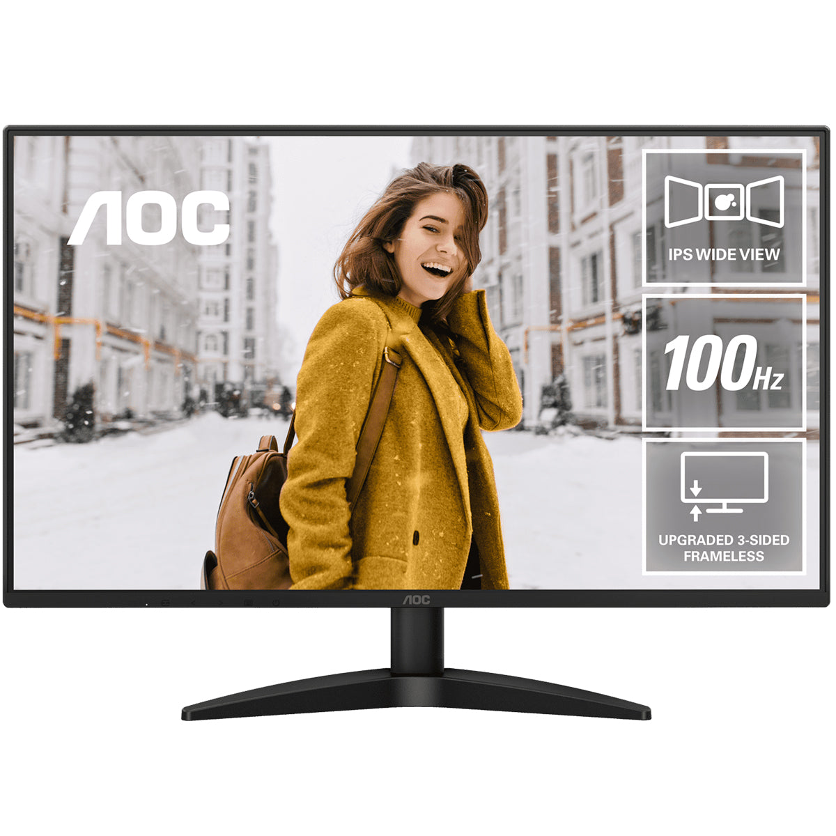 AOC 27B30H 27-inch FHD 100Hz IPS Monitor - Ultra-Thin Bezel, VESA Mountable, for Gaming, Office & Home Entertainment