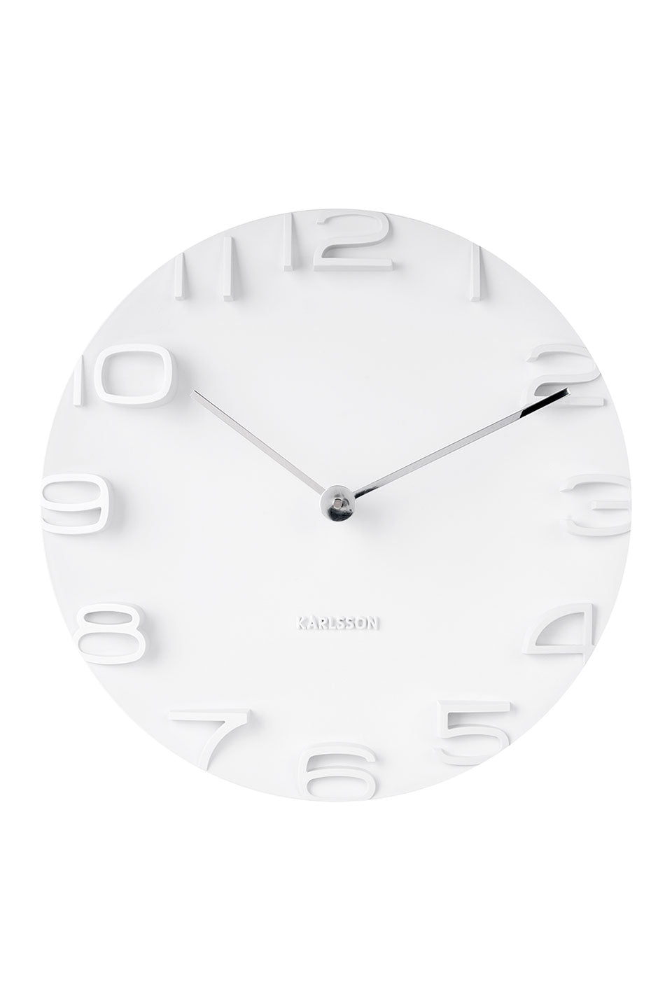 On The Edge White 42cm Modern Wall Clock - Perfect for Living Room, Bedroom & Office Decor