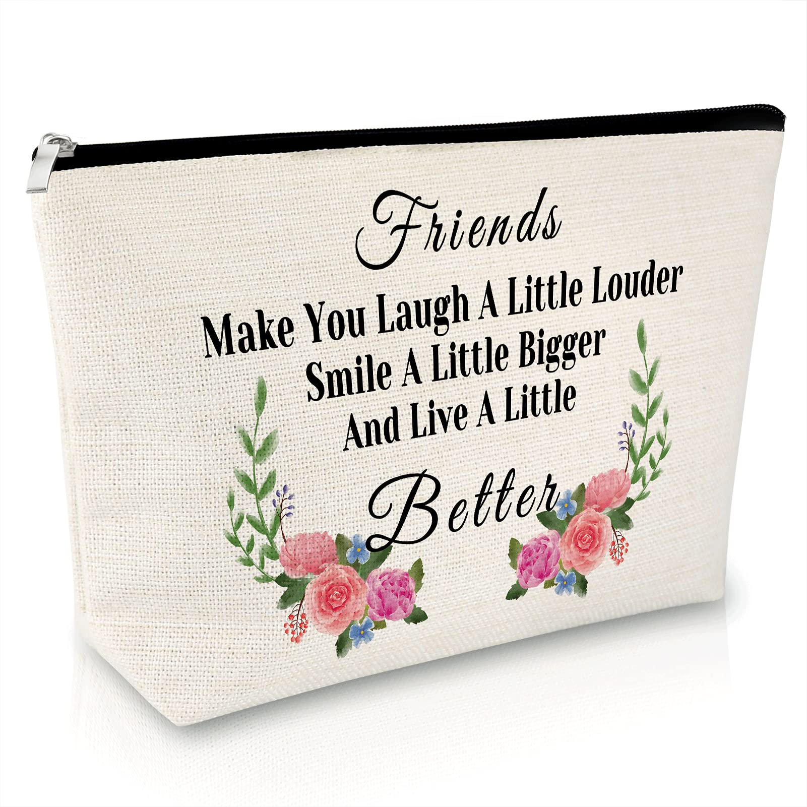 Best Makeup Bag for Women - Birthday Gift for Sister, Daughter & Friends - Travel Cosmetic Pouch for Wedding, Graduation & Valentines Day