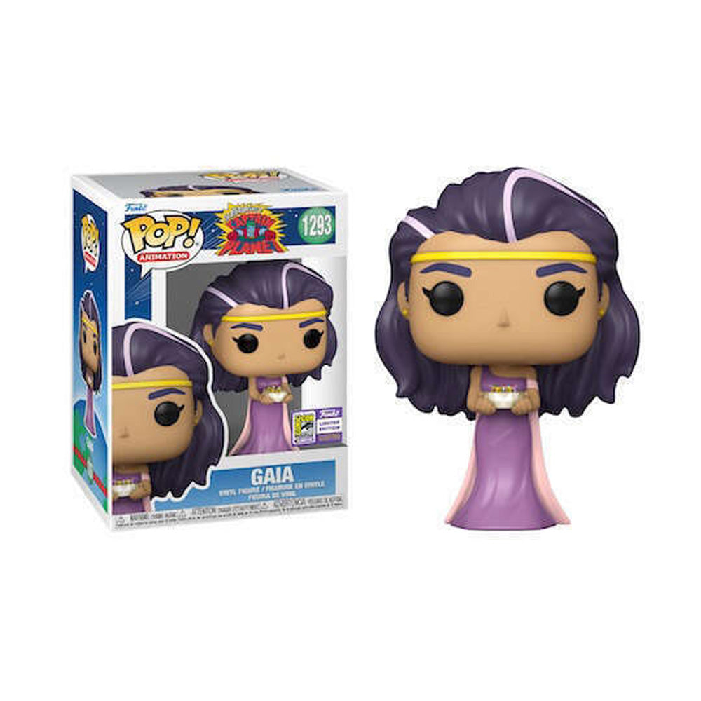 Captain Planet Pop! Vinyl Figure - Gaia SDCC 2021 Exclusive Collectible #1293 | Funko Pop! Earth Day Eco-Hero | Perfect for Comic Con Displays & Environmental-Themed Collections