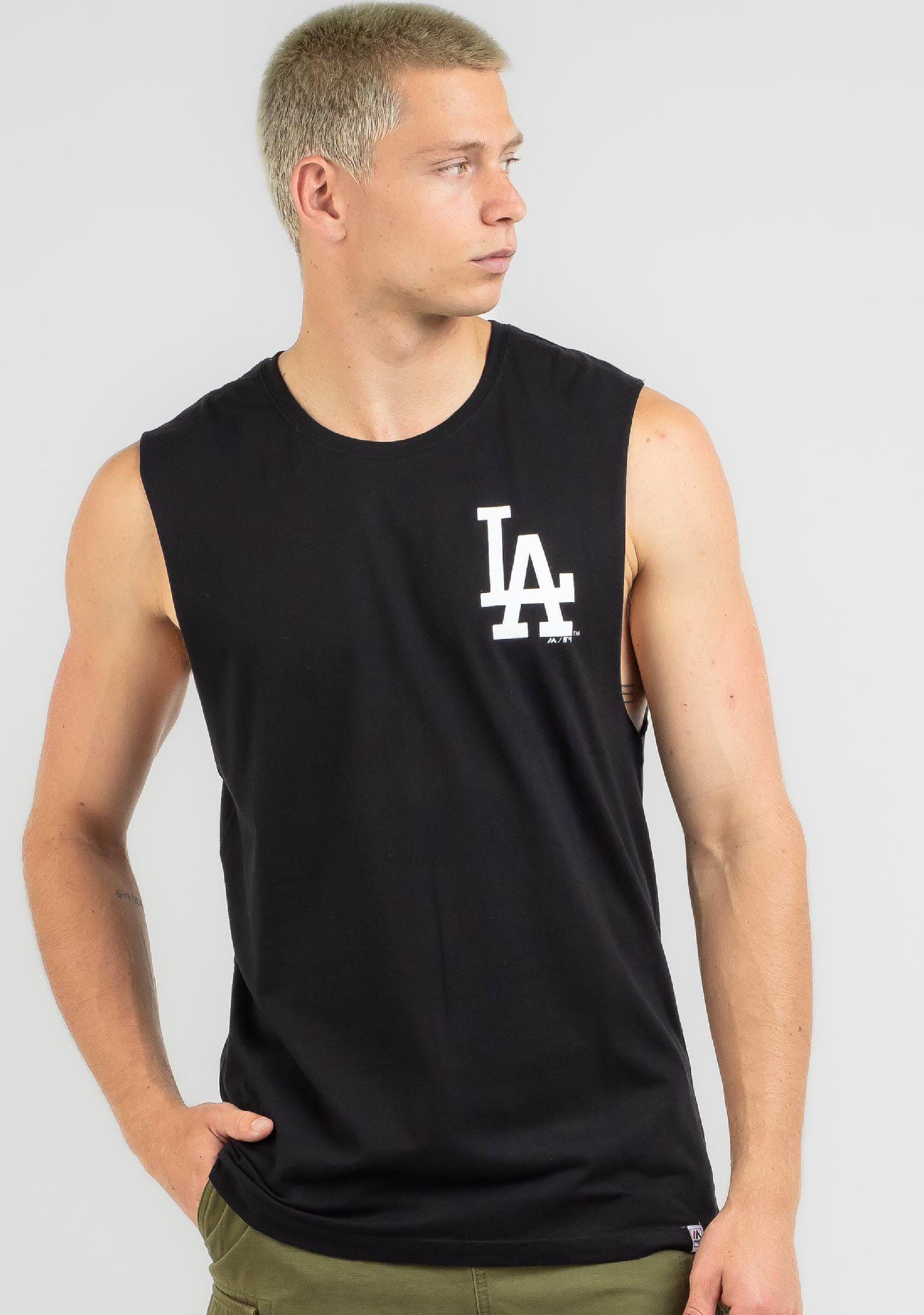 Majestic Athletic Men's Los Angeles Dodgers Muscle Tank Top - MJLD7022TK - Comfortable Sleeveless Baseball Shirt for Fans, Gym & Casual Wear