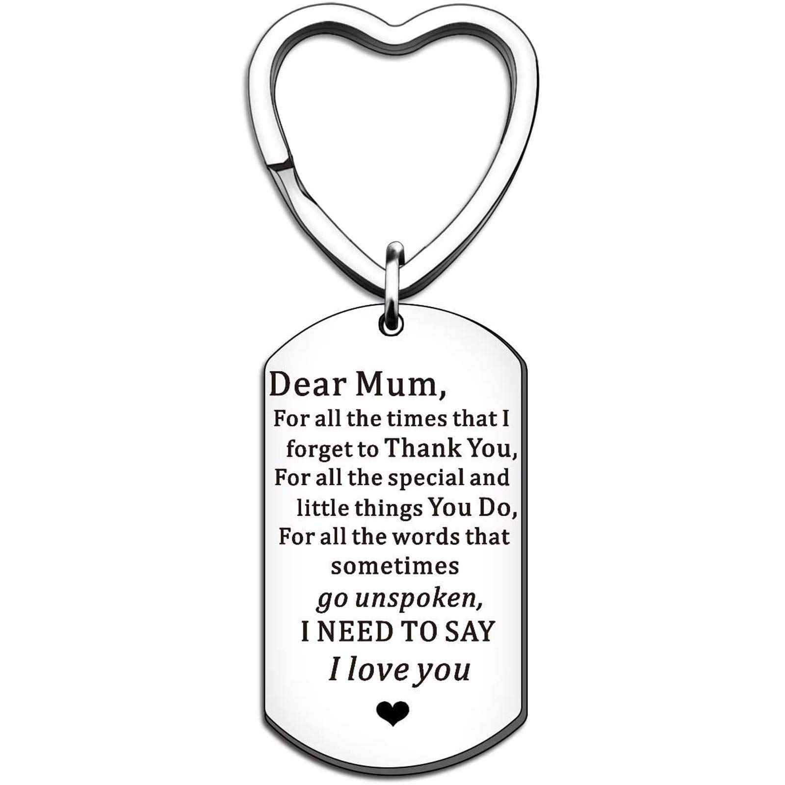 Customized Heart Shaped Lanyard Keychain - Thick Durable Design - Perfect Gift for Women, Mom, Birthday, Mother's Day - Ideal for Keys, ID Badges, Work & School Accessories