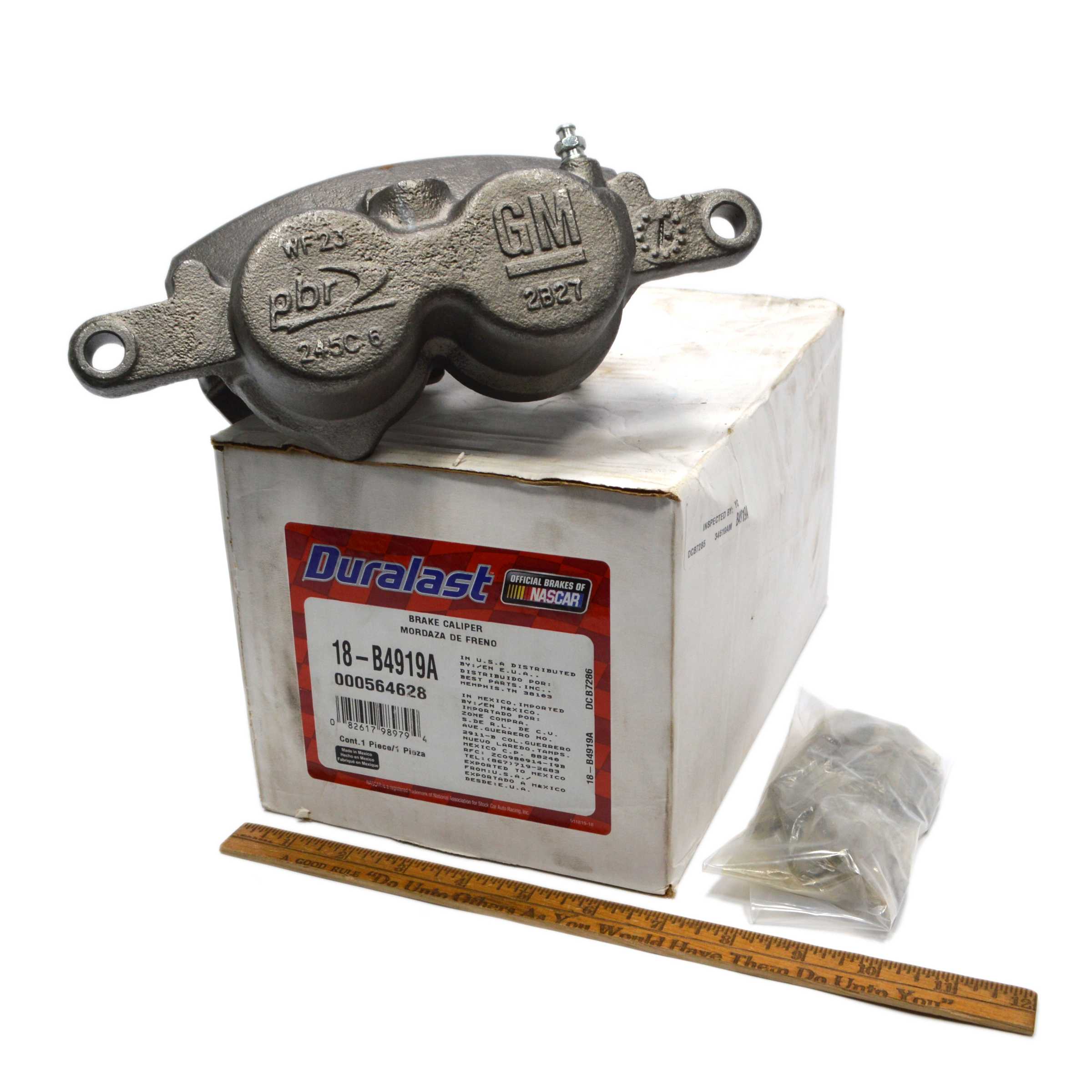 New DURALAST Brake Caliper No. 18 B4919A - Complete Unused (Open Box) - Perfect for Car Brake System Repair & Replacement