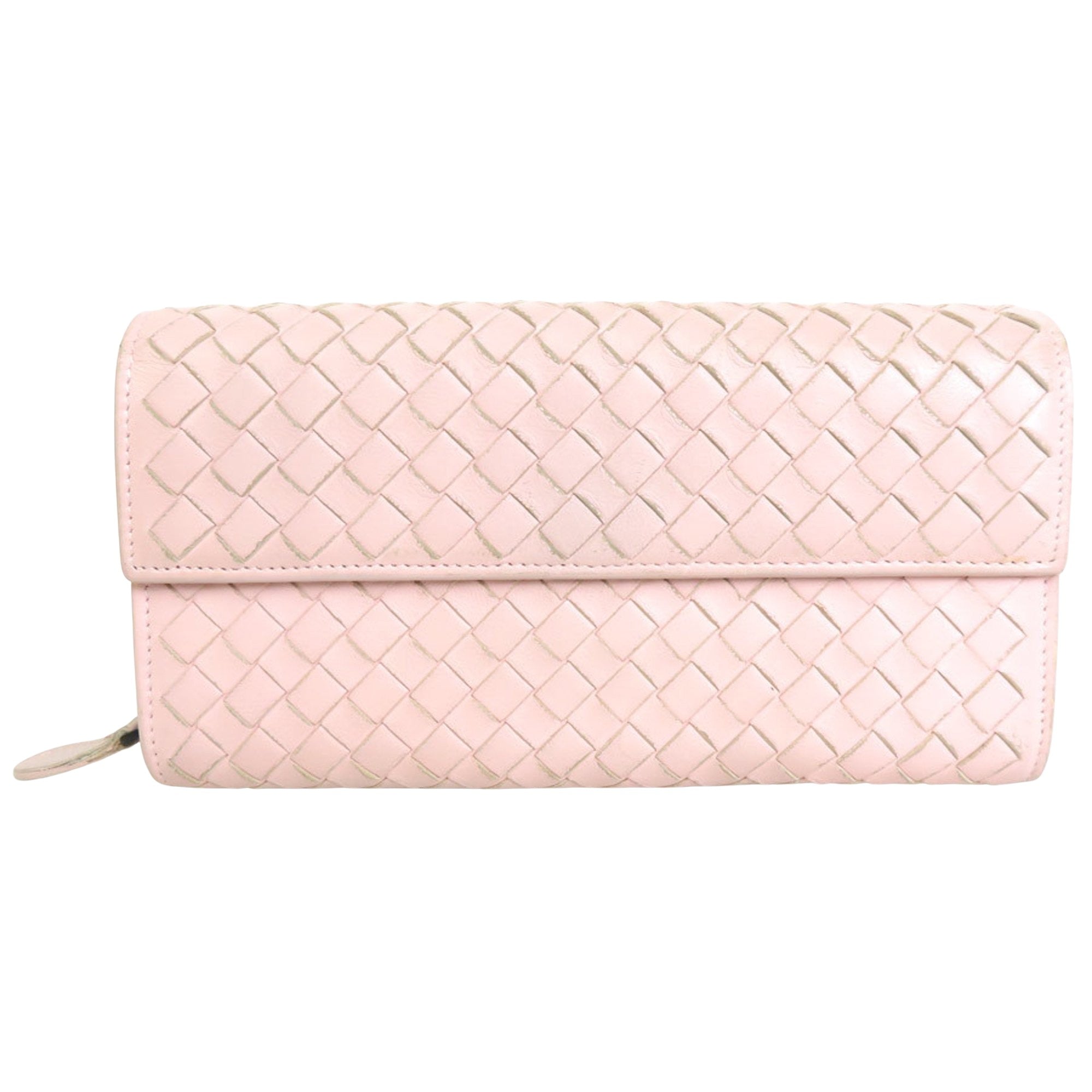 Bottega Veneta Intrecciato Leather Long Wallet for Men & Women - Slim Bifold Credit Card Holder with RFID Protection - Perfect for Everyday Use, Travel & Business (Black)