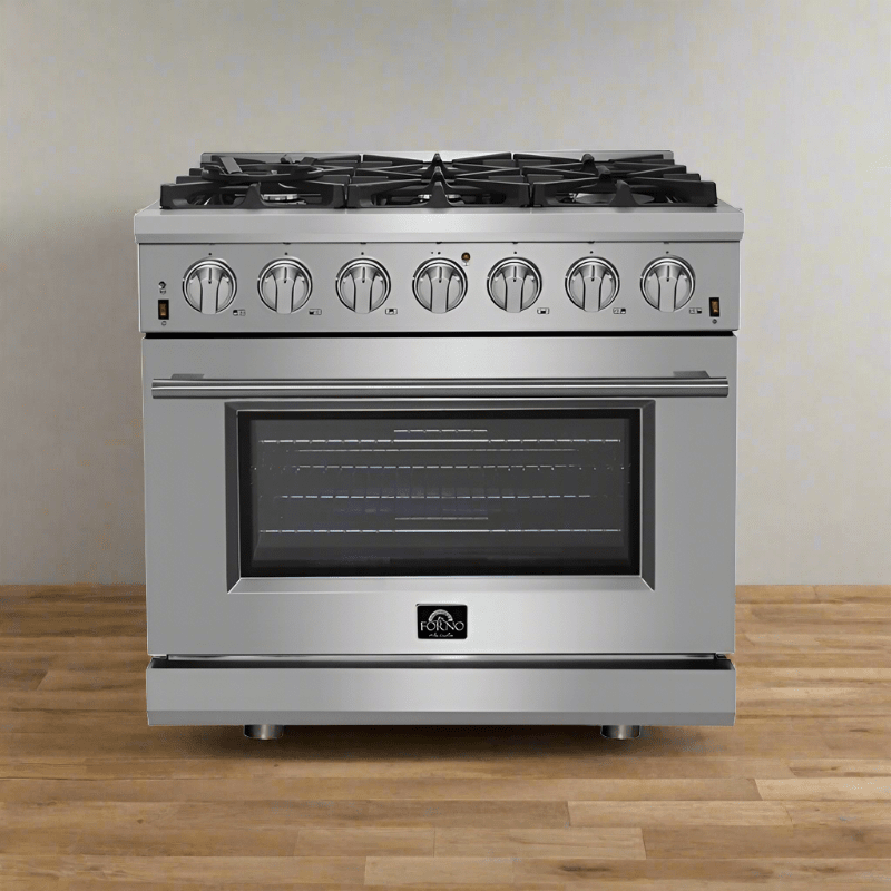 FORNO Massimo 36 Inch Freestanding Gas Range - Stainless Steel FFSGS6239 36
