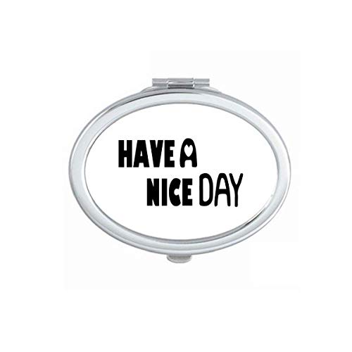 DIYthinker English Quote Design Portable Folding Double-Sided Makeup Mirror - Perfect for Travel, Home Vanity & Handbag Essentials