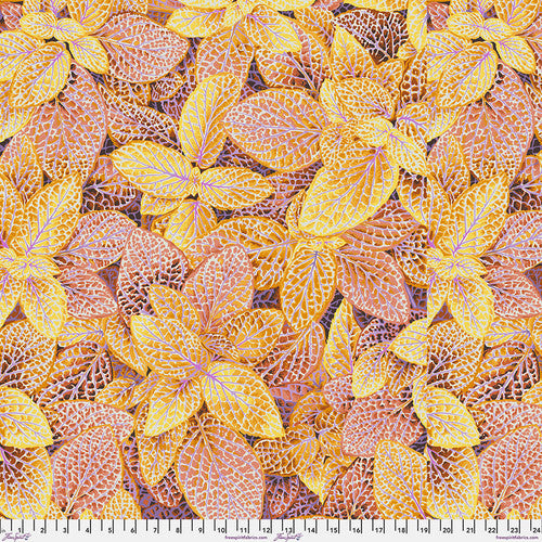 Kaffe Fassett Collective PWGJ129 Fittonia Gold Fabric - Vibrant Floral Textile for Quilting, Home Decor & Craft Projects