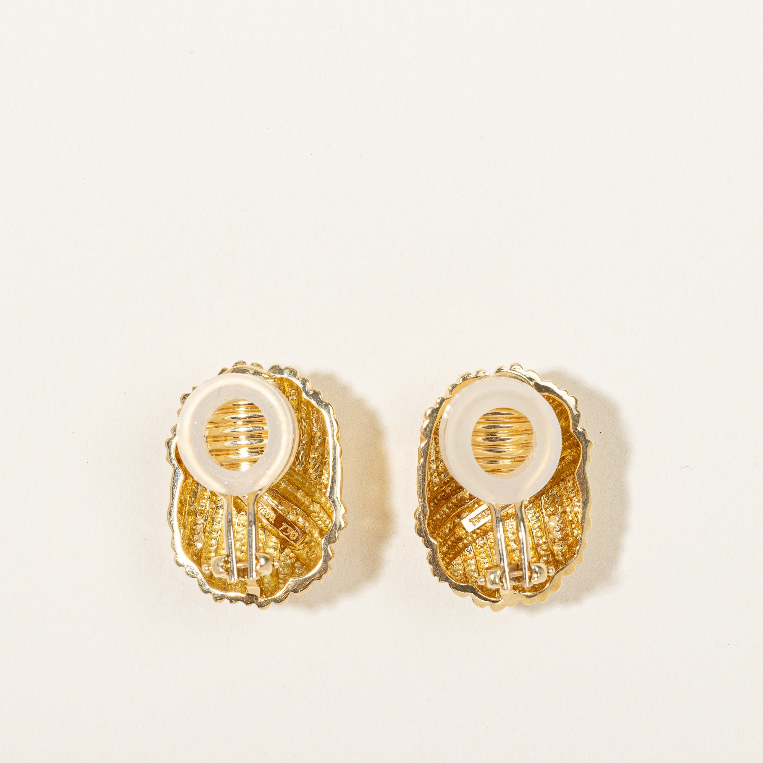 Vintage 1980s Tiffany & Co. Clip-On Earrings - Gold-Tone Luxury Jewelry for Women, Perfect for Parties, Weddings & Special Occasions