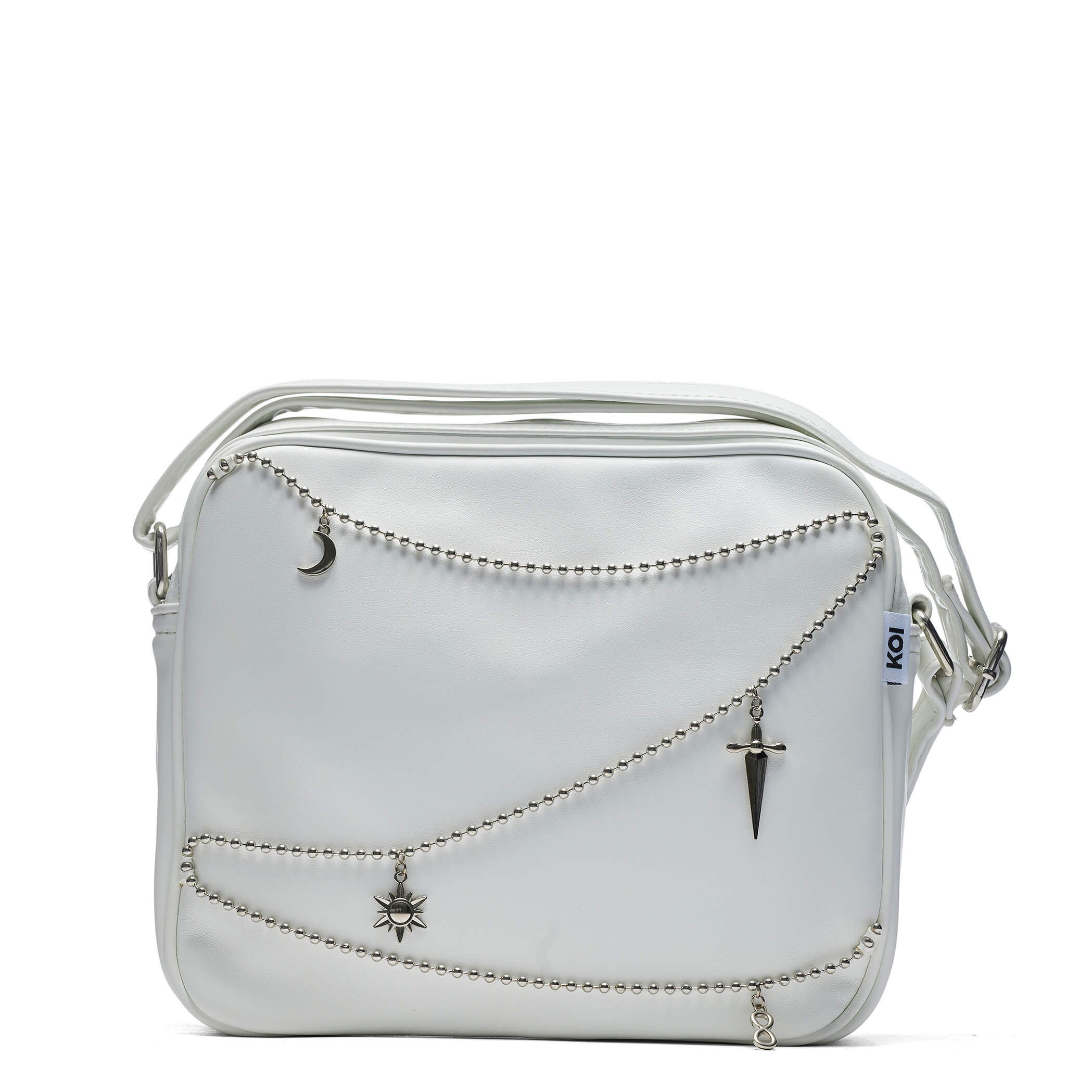 Jinx Mystic Charm White Shoulder Bag for Women - Stylish Crossbody Purse with Adjustable Strap, Fashionable Handbag for Daily Use, Work, Travel, and Parties
