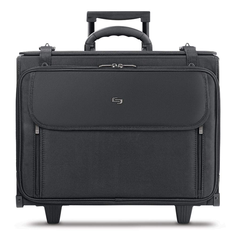 Solo New York B1514 16 Inch Rolling Catalog Case - 17.5 x 8 x 14 Inches, Black (USLB1514) - Durable Business Travel & Office Document Organizer for Professionals