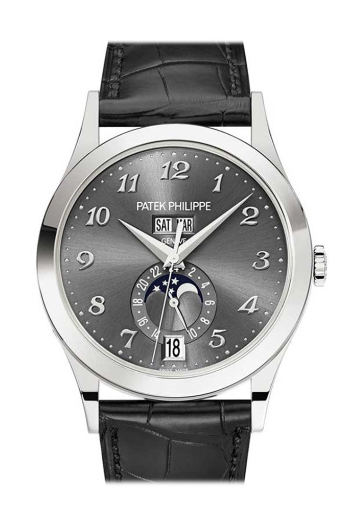 Patek Philippe Complications Annual Calendar Men's Watch 5396G-014 - Luxury Automatic Watch for Men, White Gold Case, Silver Dial - Perfect for Business Meetings & Formal Events