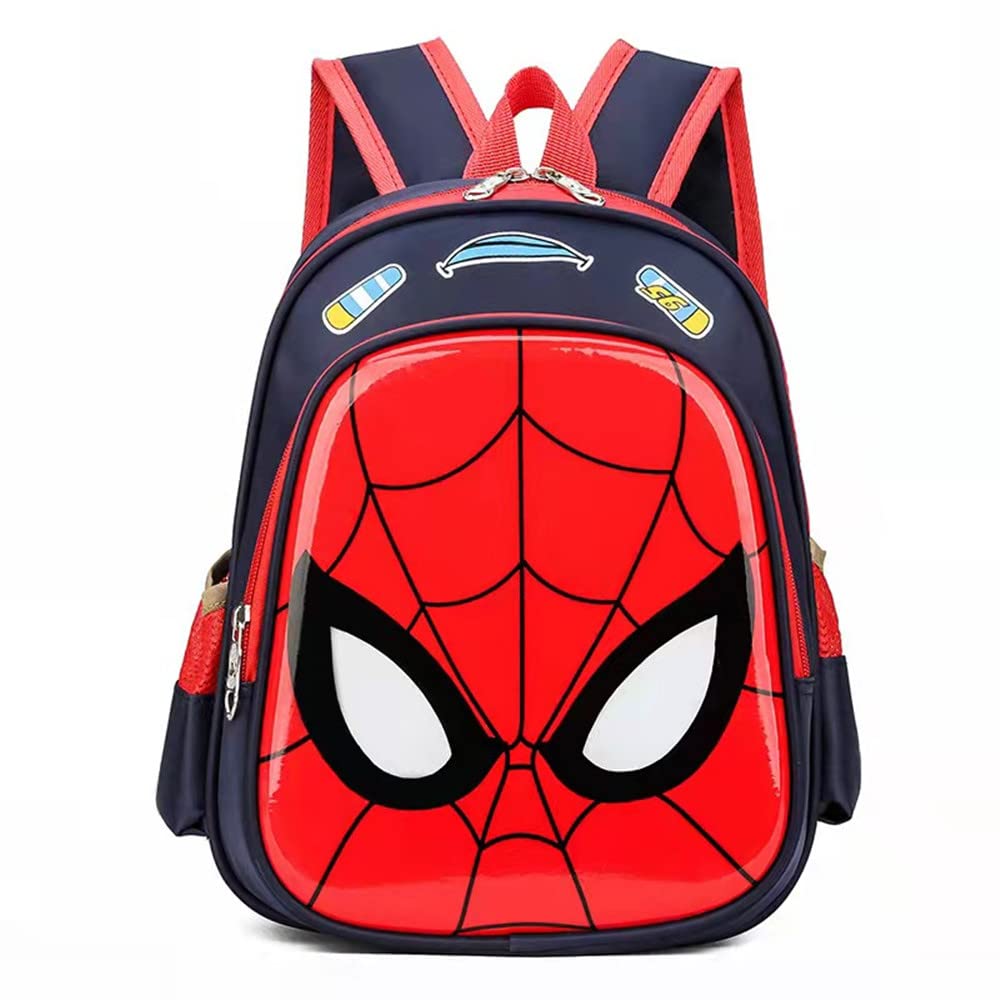 Spider-Man Kids Backpack - Waterproof 3D Superhero School Bag for Boys & Girls - Lightweight Durable Bookbag for Camping, Hiking, Travel & Daily Use - Multi-Color Children's Backpack
