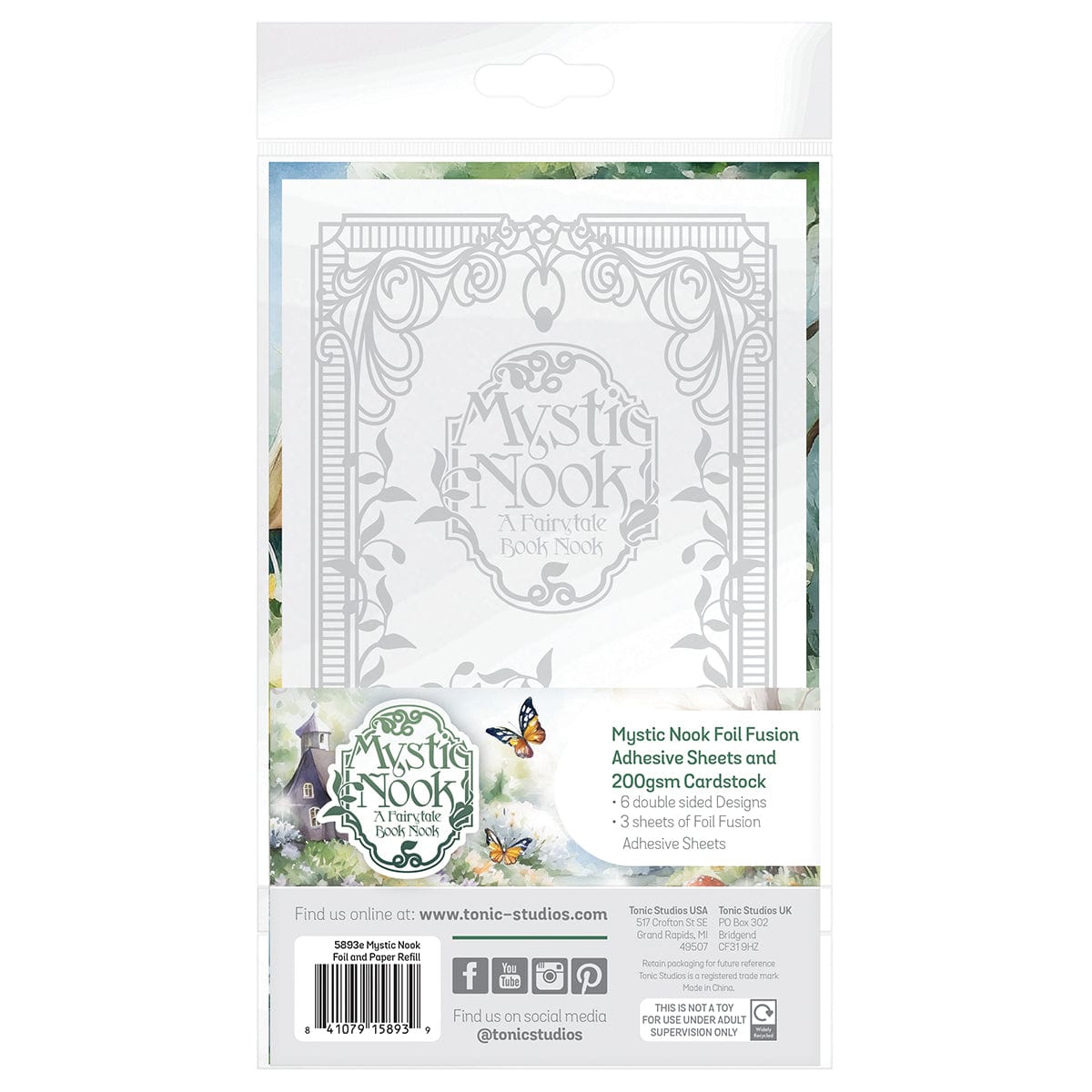 Mystic Nook Fairytale Decorative Card & Foil Fusion Refill Set 5893e - Perfect for Scrapbooking, DIY Crafts, and Home Decor Projects