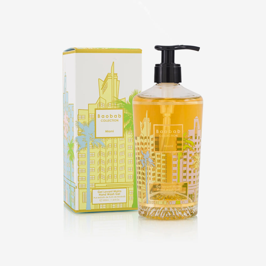 Baobab Collection Miami Hand Wash Gel - Luxurious Moisturizing Hand Soap with Natural Ingredients for Soft Skin | Perfect for Bathroom, Kitchen & Guest Use