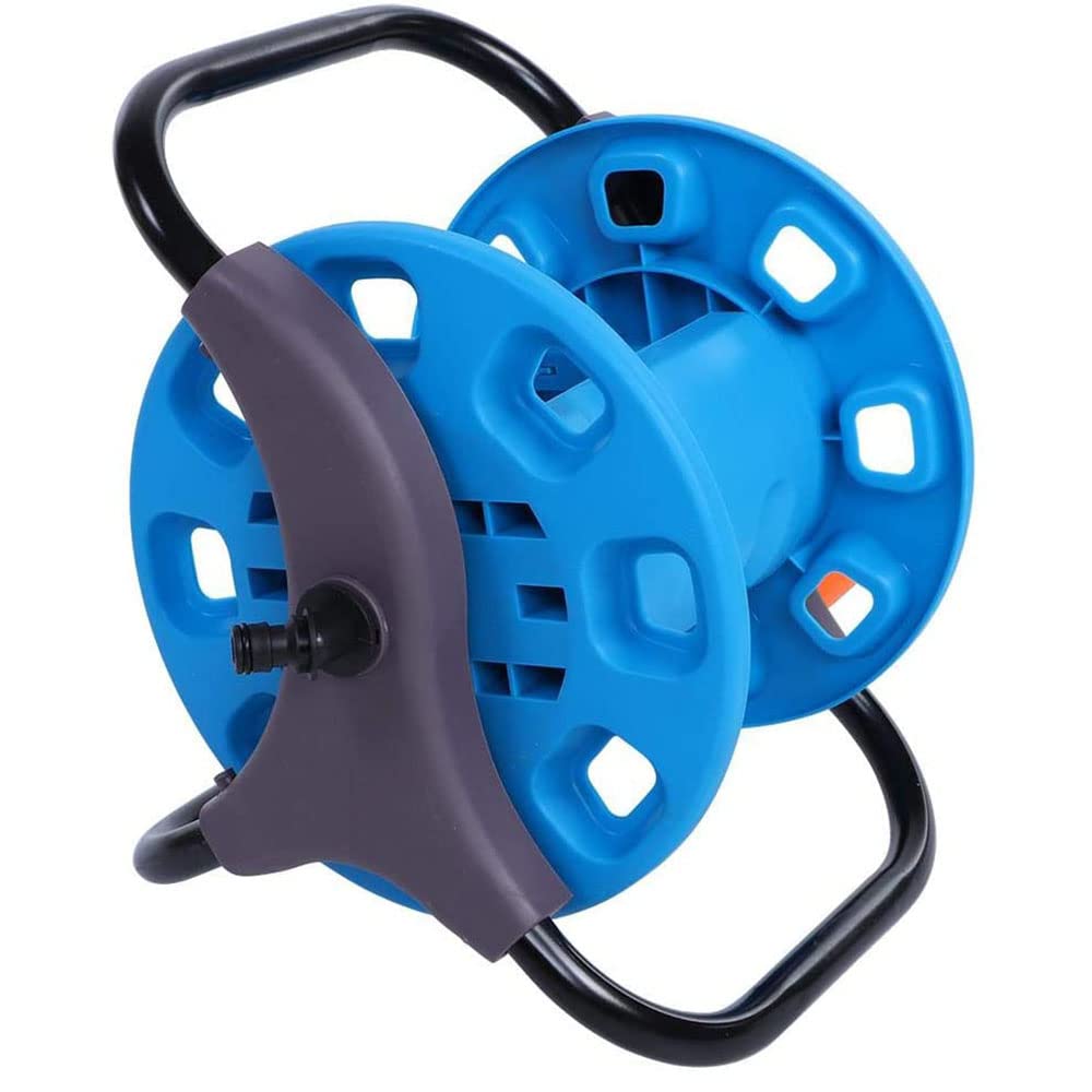 Manual Open Face Air Hose Reel with Swivel Bracket - Heavy Duty Water Pipe Storage Organizer, Portable Garden Hose Reel for Easy Collection - Perfect for Gardening, Agriculture & Outdoor Watering Tasks